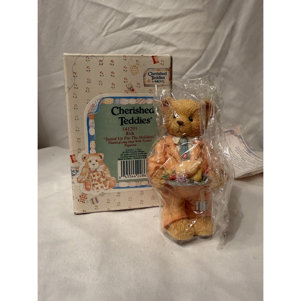 Cherished Teddies 1996 Rick  "Suited Up For The Holidays" w/ Box COA